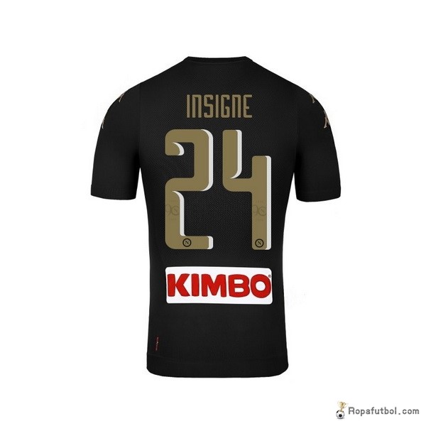 Camiseta Napoli Replica Tercera Ropa Insigne 2016/17 Negro